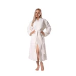 Organic Turkish Cotton Terry Kimono Woman Robe - Bagno Milano