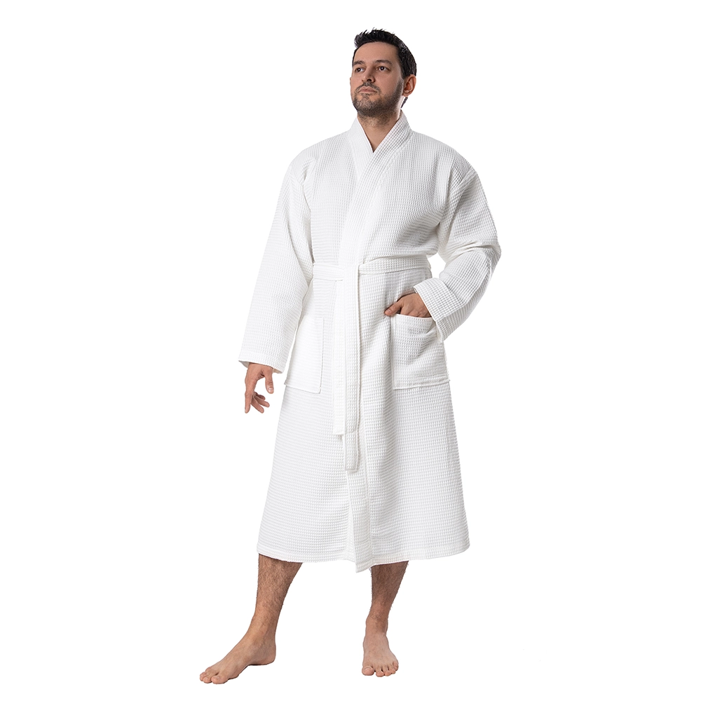 Waffle Pique Spa Robe Men - Hotel Collection Products - Bagno Milano