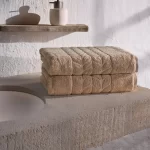 Organic Luxury Jacquard Border Towels - Bagno Milano