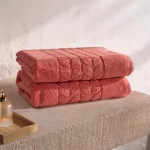 Organic Luxury Jacquard Border Towels - Bagno Milano