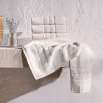 Organic Luxury Jacquard Border Towels - Bagno Milano