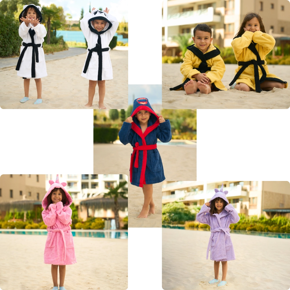Bagno Milano organic cotton character kids bathrobe