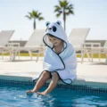 White panda hooded towel for children – Bagno Milano