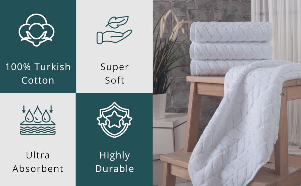 cotton bath towels - product features
